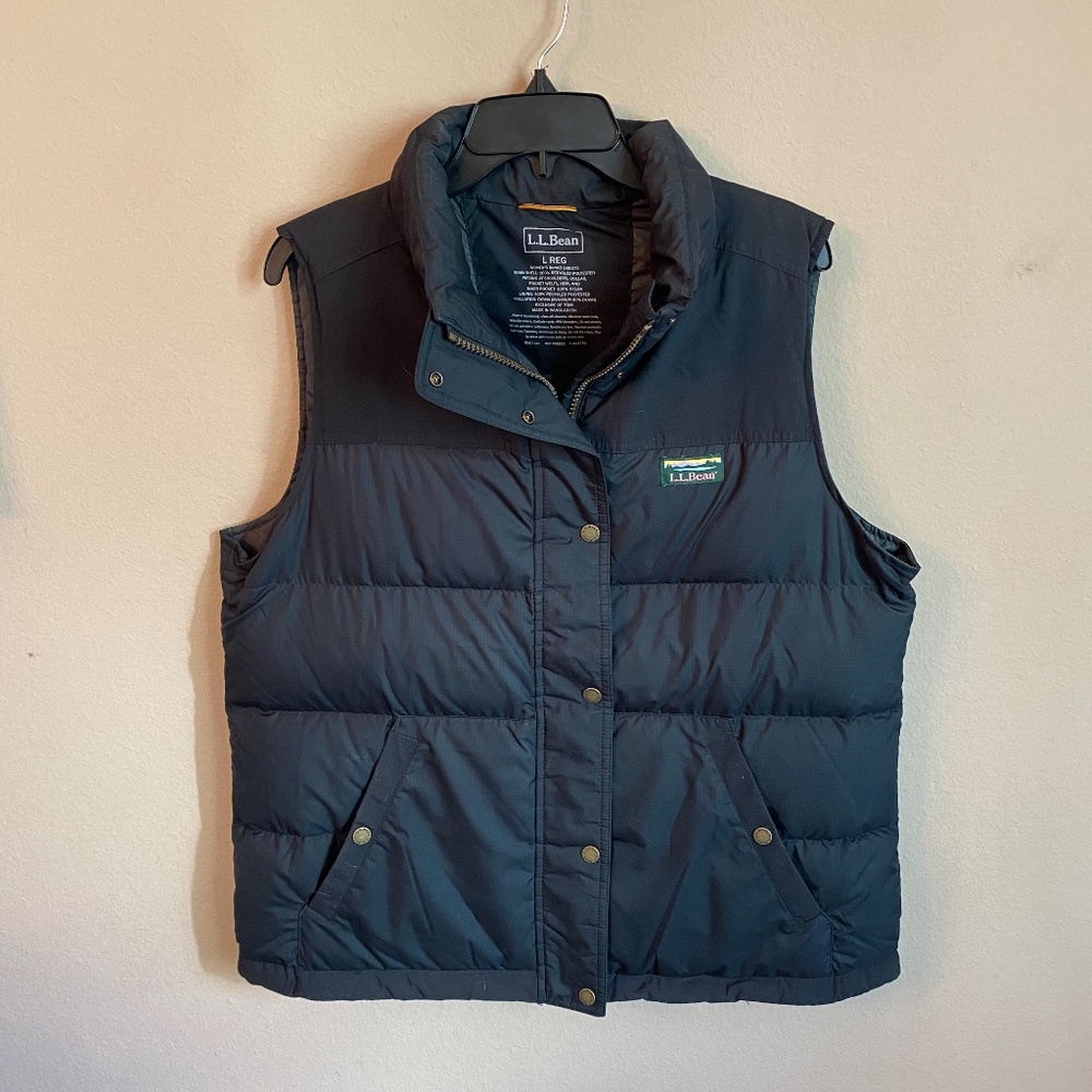 L.L. Bean Dark Navy Quilted Puffer Vest